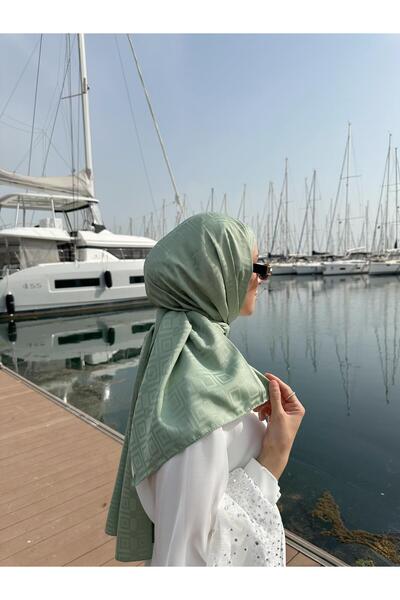 KUQOS Square jacquard shawl