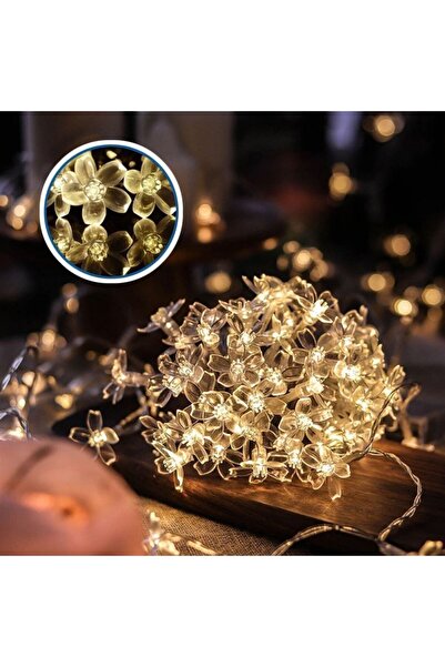 Flippy Solar Outdoor Christmas Lights 6.5m, 30 LED Cherry Blossom Warm White (Flippy)
