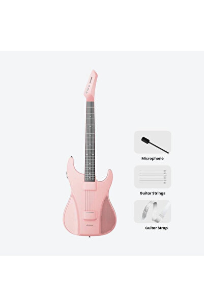 AeroBand Dijital Gitar Full Set Pembe