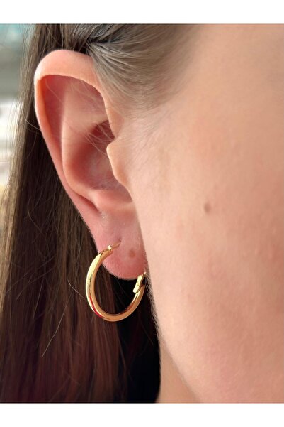 BY YASİN TOPÇU Küçük Boy Altın Halka Küpe