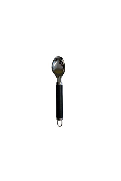 OEM Lingura pentru inghetata, inox, gri/negru, 20 cm