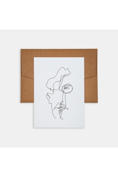 PK Design Mini Poster Line Drawings Man 3