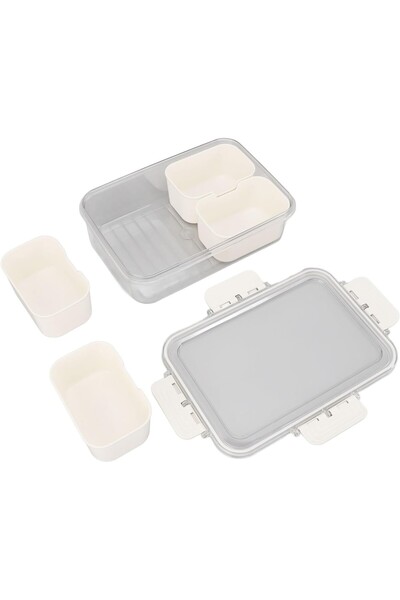 Flippy Multifunctional Food Box Flippy, for Spices, Snacks, Airtight Closure, with Lid and Handle, 4 Compar