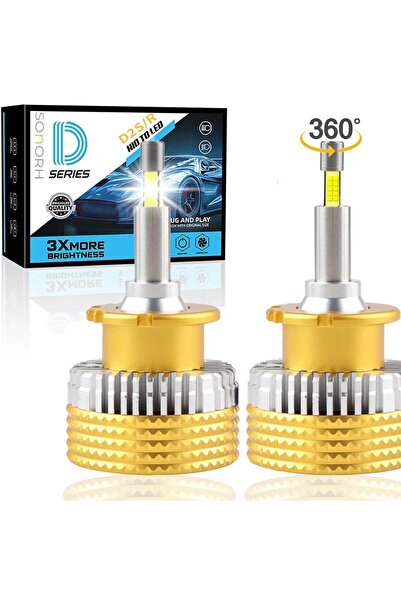 SONORH Xenon LED Bulbs D2S/R, 190W, 30,000 Lumens, 3rd Generation LEDs, 4 Sides 360°, Canbus, 12V/24V
