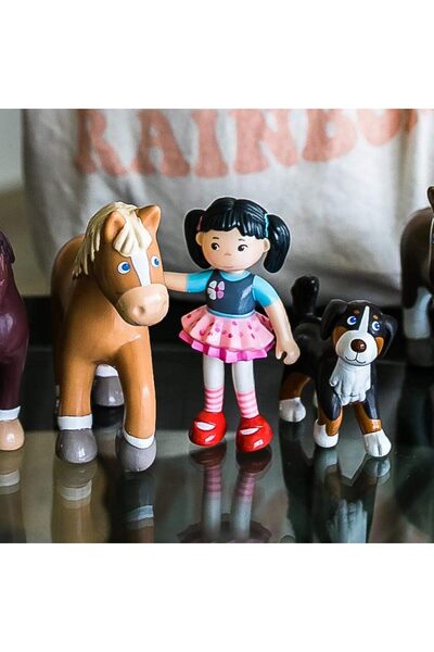 Haba لعبة حصان ليوبولد من ليتل فريندز - هافلينجر، حيوان المزرعة، مقاس 4.5 بوصة