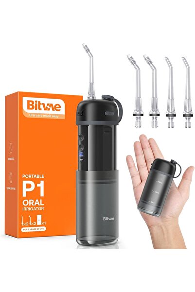 Bitvae P1 Water Dental Flosser, Cordless Mini Water Cleaner Picks with Telescopic Water from