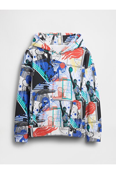 GAP Erkek Çocuk Çok Renkli VintageSoft Relaxed Grafik Sweatshirt