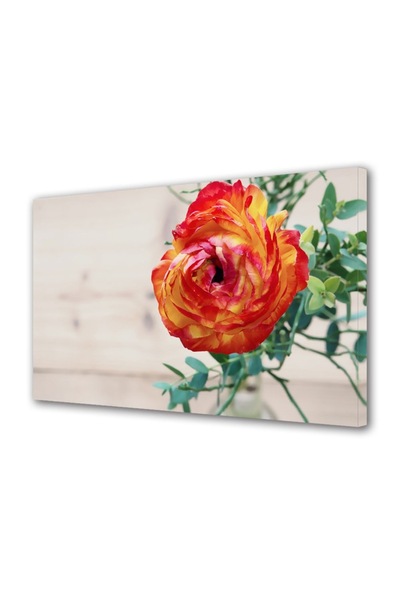 OEM Tablou decorativ, de perete, cu rama din lemn, 33cm x 24cm,cu flori1319