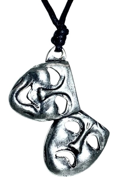 DEHNA Theater Zinc Alloy Motif Design Adjustable Cotton Rope Necklace 04