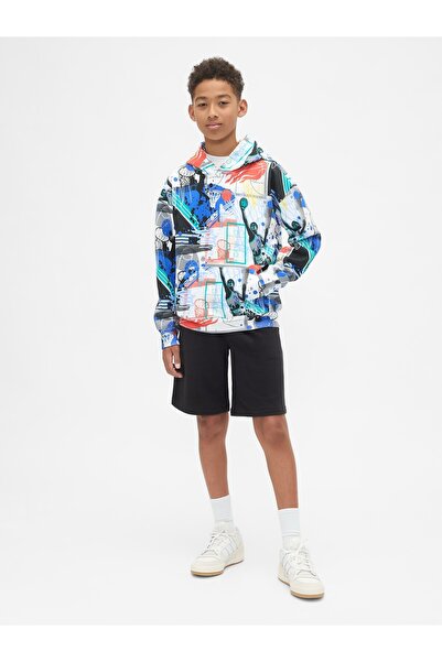 GAP Erkek Çocuk Çok Renkli VintageSoft Relaxed Grafik Sweatshirt