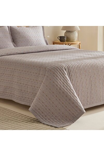 Karaca Margot Bettüberwurf Set Grau 230x240cm + 2(50x70) cm