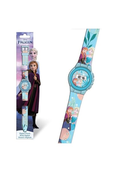 Euroswan Ceas digital Disney Frozen, Euroswan, Plastic, 29 cm, Albastru