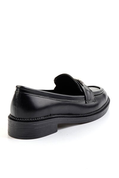 Bambi Siyah Kadın Loafer Ayakkabı K01216100209