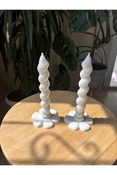 FLAME CANDLE HANDMADE CANDLES 4 PARÇA , ŞAMDAN SETİ , BURGU ŞAMDAN MUMU , PAP...