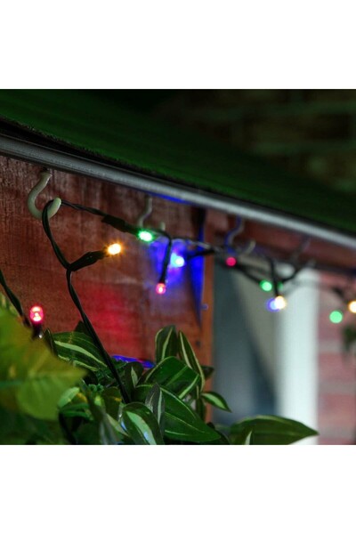YOTO Linear Christmas Lights, 17 m, 200 LED, 8 Light Modes, Controller, Black Wire, Multicolor