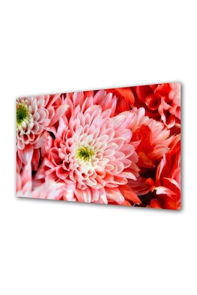 OEM Tablou decorativ, de perete, cu rama din lemn, 33cm x 24cm,cu flori1345