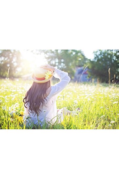 OEM Tablou decorativ, de perete, cu rama din lemn, 33cm x 24cm, cu flori2178