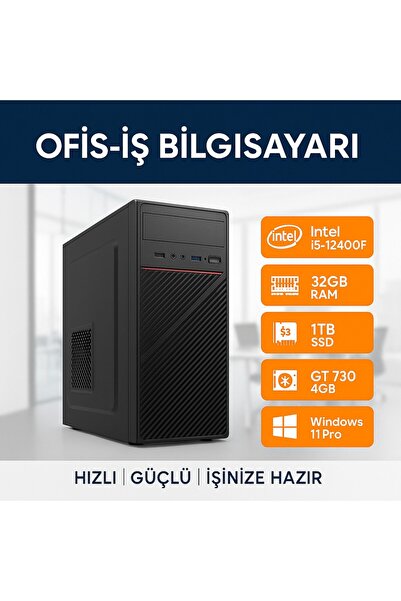 MSI Ofis-Iş-Pc - Gt 730 4gb – Intel I5 12400F – 32GB Ddr4 Ram – 1 Tb M.2 SSD ...