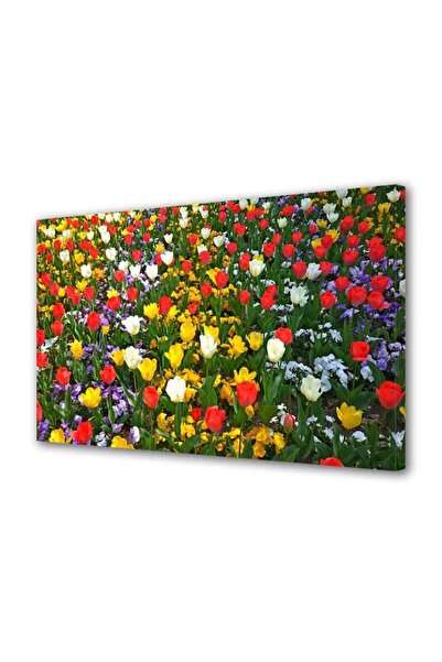 OEM Tablou decorativ, de perete, cu rama din lemn, 33cm x 24cm,cu flori1674