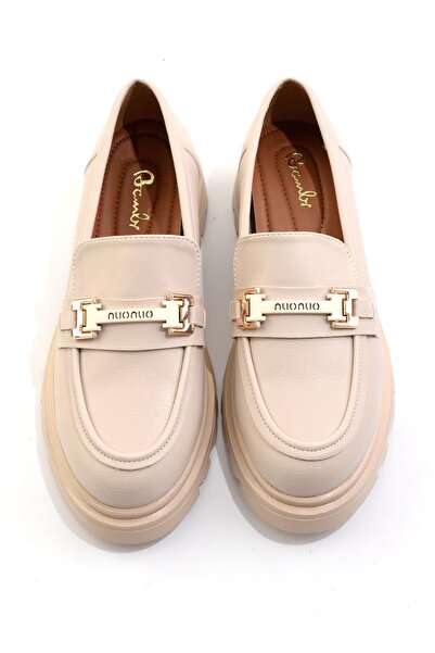 Bambi Bej Kadın Loafer Ayakkabı K01179828109