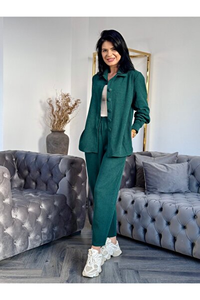 RAMONA BADESCU EXCLUSIVE Modern cut ribbed velvet suit