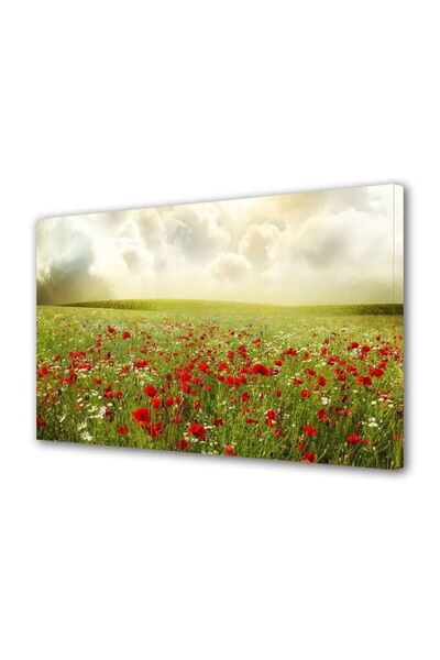 OEM Tablou decorativ, de perete, cu rama din lemn, 33cm x 24cm,cu flori1664