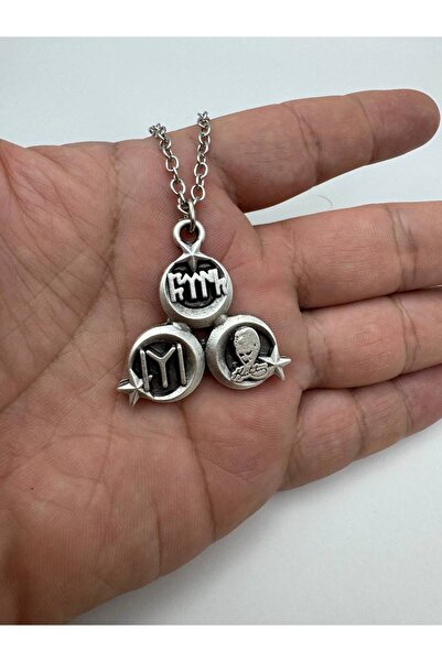 Yuchicly قلادة ثلاثية بطول كايينداغ مع علامات تركية وأتاتورك - طقم قلادات ممي...