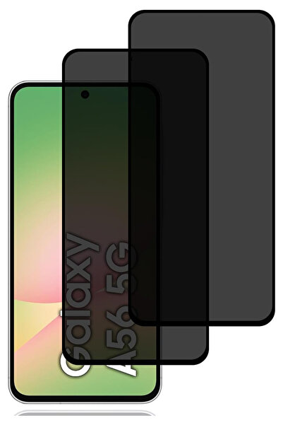 Nezih Case Samsung A56 Uyumlu 5d Privacy (HAYALET) Cam Ekran Koruyucu Siyah