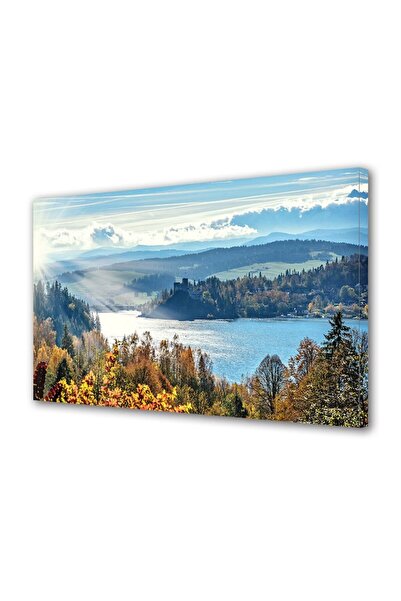 OEM Διακοσμητική επιτοίχια ζωγραφική με ξύλινο πλαίσιο, 33cm x 24cm, με λουλο...