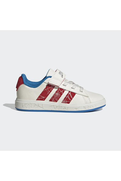 adidas حذاء كاجوال أبيض للأطفال من Marvel Spider-Man Grand Court - JS0778