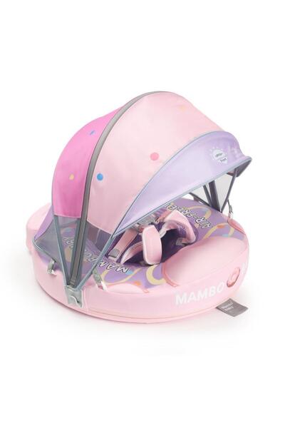 Mambobaby Yüzme Simidi - Donut, Emniyetli, Gölgelikli ve Ayak Destekli