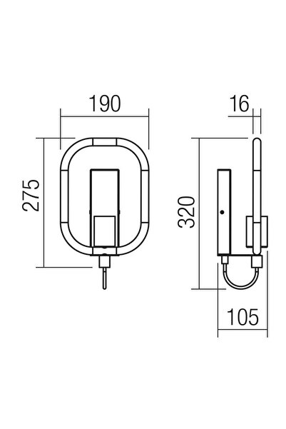 SMARTER Smarter wall lamp, metal structure, natural wood detail, E27 socket, 42 W, modern style, black
