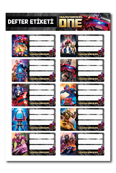 cakaybu Set de autocolante pentru caiete Transformers – 10 bucăți pentru școală și autocolante, Optimus Prime și Bumblebee