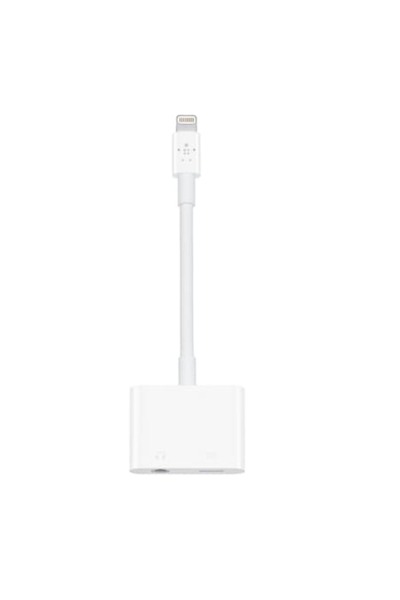 OEM Adaptor Apple cu mufă jack de 3,5 mm și încărcător, alb