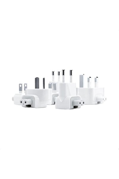 OEM Apple-Compatible Plug Adapters, 7 Pieces, World Travel, White