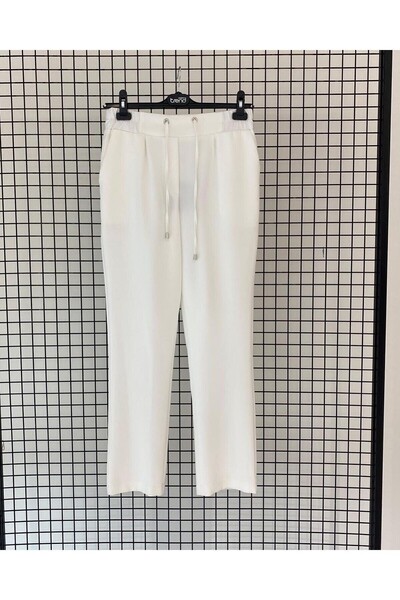 Vİ&FA BUTİK Women's Armine Fabric White Trousers