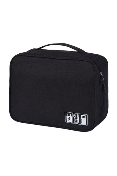 Stef's Cat Carcasă de depozitare pentru cabluri și accesorii Stef's Cat Electronics, 24.5x18.5x10cm, Negru