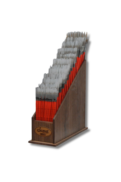 Samur Süper 372'li Sulu ve Akrilik Boya Fırça Seti Ağaç Stand