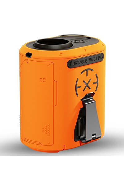 Danex Portable Fan with Battery 5000mAh, 5 Speeds, B38, Silicone Flex, Orange