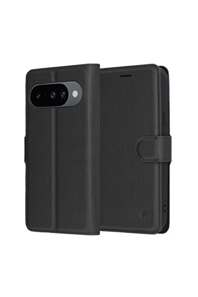 Stef's Cat Husa pentru Google Pixel 10/10 Pro, Leather Folio, Black