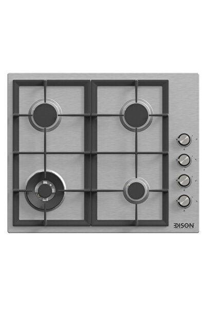 Edison Built-In Gas Stove Edison, 4 Burners, 50×60 cm, EDGS-FRR-50 - Silver