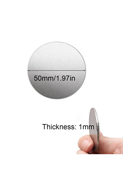 Choice13 قرص دائري من الفولاذ المقاوم للصدأ، 50 مم × 1 مم، قطعة واحدة. قطر ال...