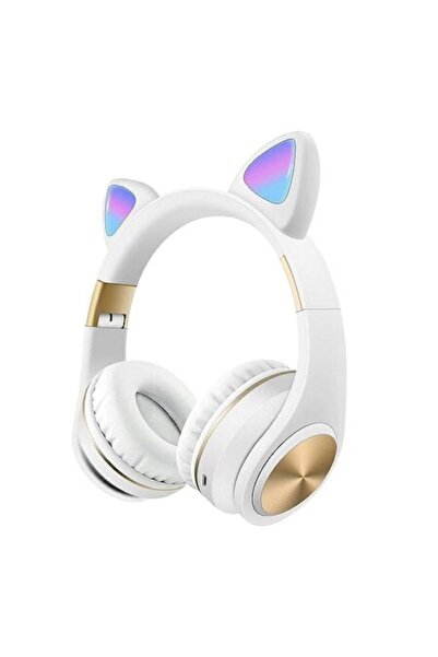 Bibilel Wireless cat ear headphones, Bluetooth 5.0, White/Gold, ATX-BBL3071