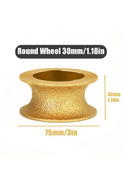 Choice 30mm 1pc Dry Vacuum Brazed Diamond Round Polishing Wheel 20mm Bore Dia...