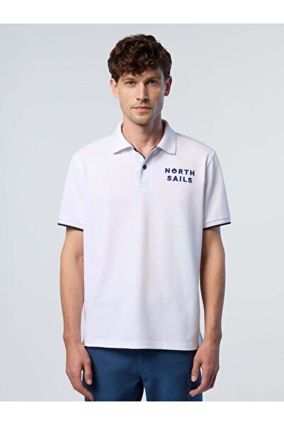 North Sails Polo Yaka Baskılı Pamuklu Tişört