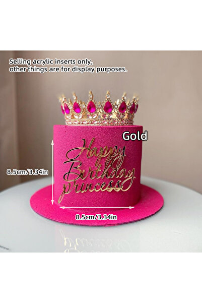 Choice15 1pc I Cake Topper Acrylic Happy Birthday Queen Princess Suitable for...