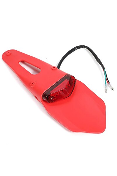 Choice4 Red Motorcycle Rear Fender With 12V LED Taillight Brake Lamp Universa...