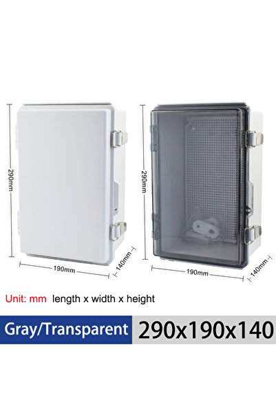 Choice7 غطاء شفاف مقاوم للماء IP67 مقاس 290 × 190 × 140 صندوق توصيل بلاستيك A...