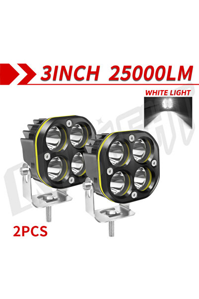 Choice4 2PC 6500K CO LIGHT 2 Inch LED Amber Fog Lights 30000LM Storbe Offroad...