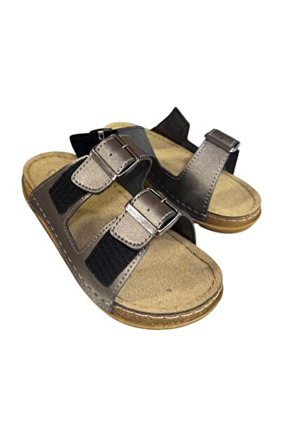 Ciciten C.Green Double-Striped Buckle Velcro Slippers